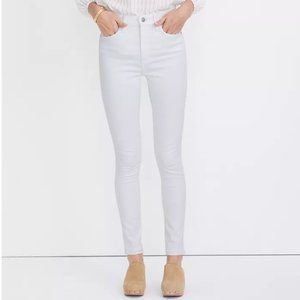 Madewell 10" High-Rise Skinny Jeans in Pure White